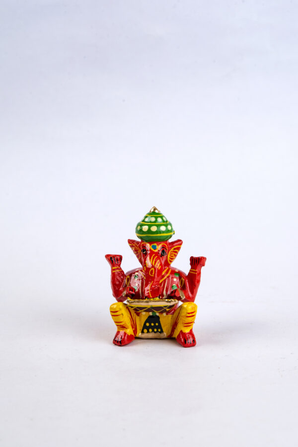 Wooden painted Ganesh - Image 7