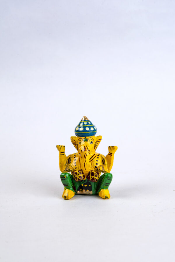 Wooden painted Ganesh - Image 5