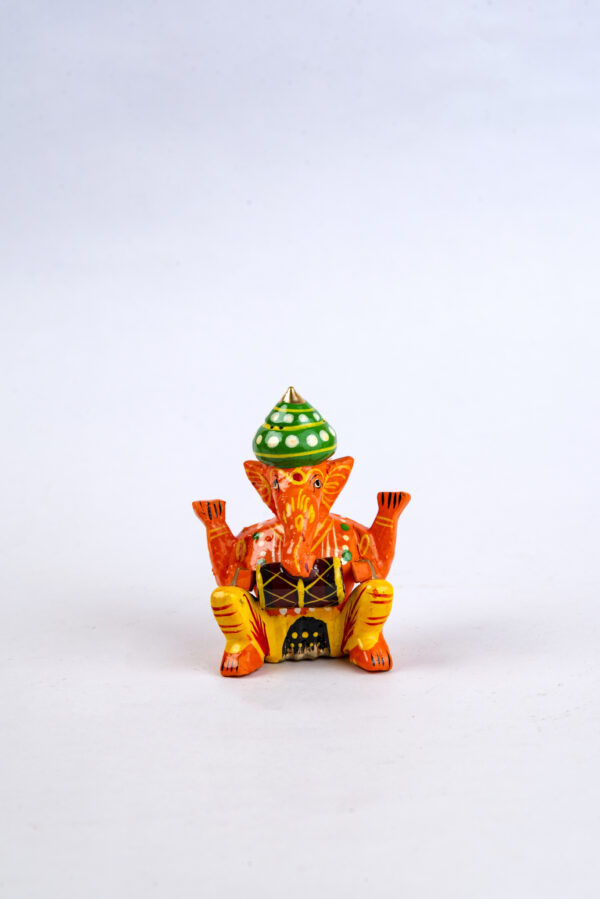 Wooden painted Ganesh - Image 4