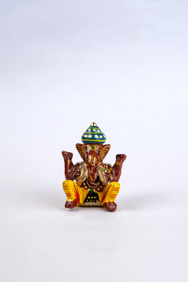 Wooden painted Ganesh - Image 2