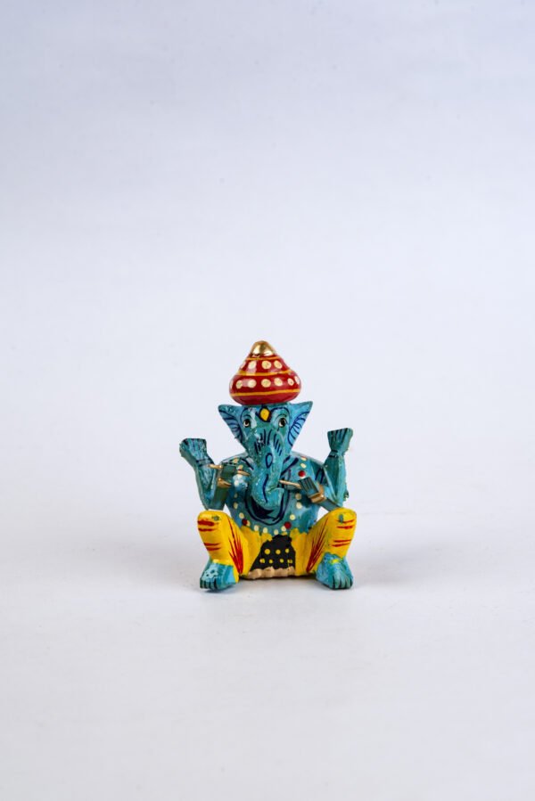 Wooden painted Ganesh - Image 3