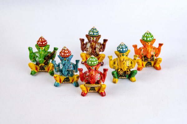 Wooden painted Ganesh